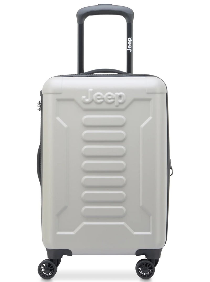 Jeep JH004C 55 Cm Hardcase 4-Double Wheeled Expandable Cabin Luggage Trolley - Grey Drizzle - Image 1